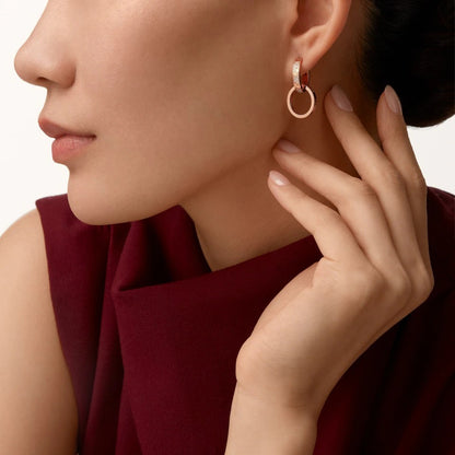[OAK JURI]LOVE 3.3MM DANGLE HALF DIAMOND EARRINGS