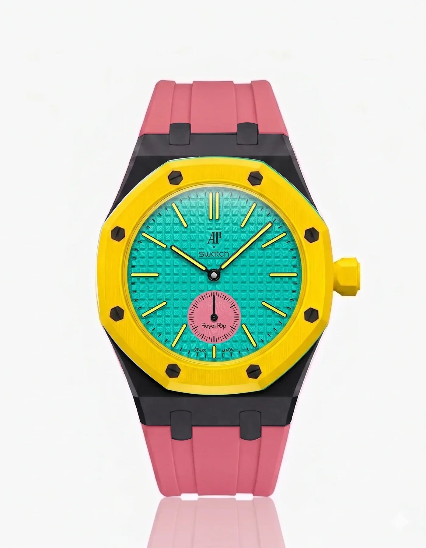 Silicone Strap & Bioceramic Case  Royal Pop Otg Roz(Customize  Colors)