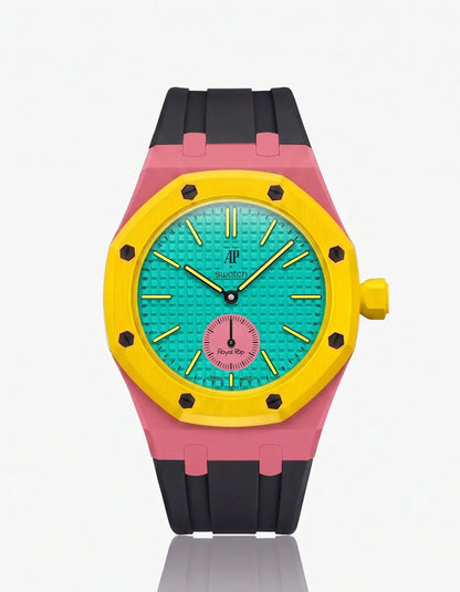 Silicone Strap & Bioceramic Case  Royal Pop Otg Roz(Customize  Colors)