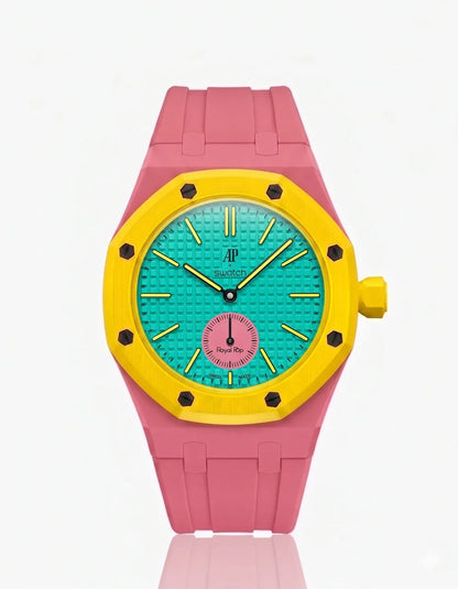 Silicone Strap & Bioceramic Case  Royal Pop Otg Roz(Customize  Colors)