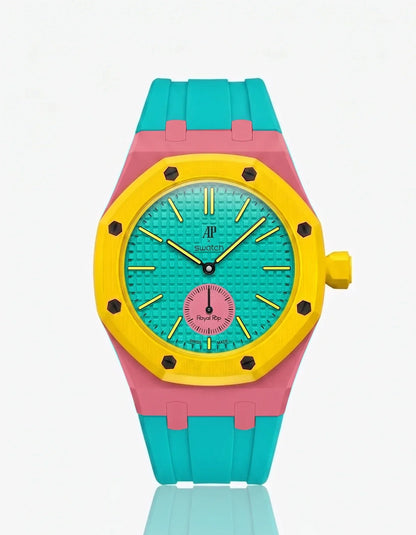 Silicone Strap & Bioceramic Case  Royal Pop Otg Roz(Customize  Colors)