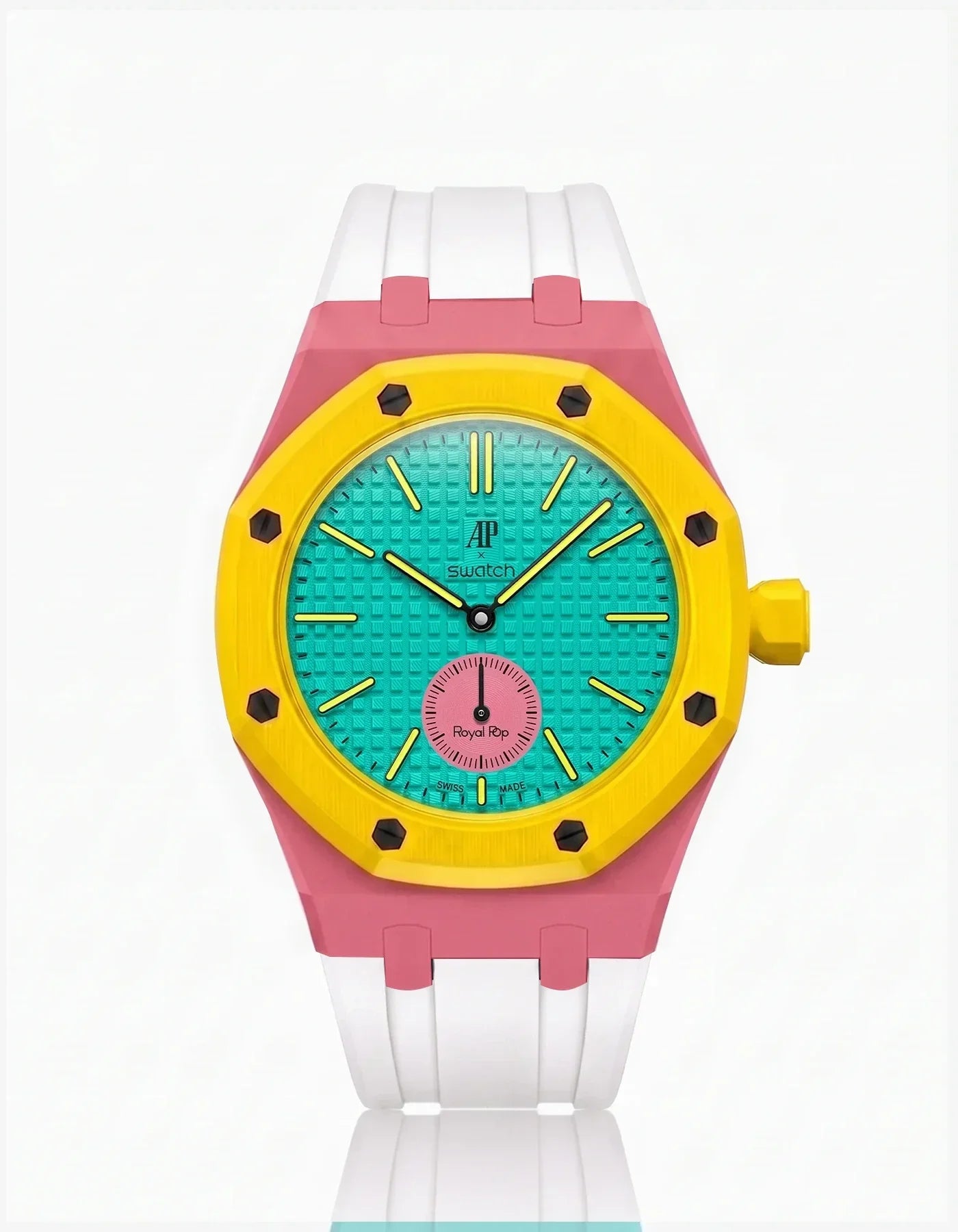 Silicone Strap & Bioceramic Case  Royal Pop Otg Roz(Customize  Colors)