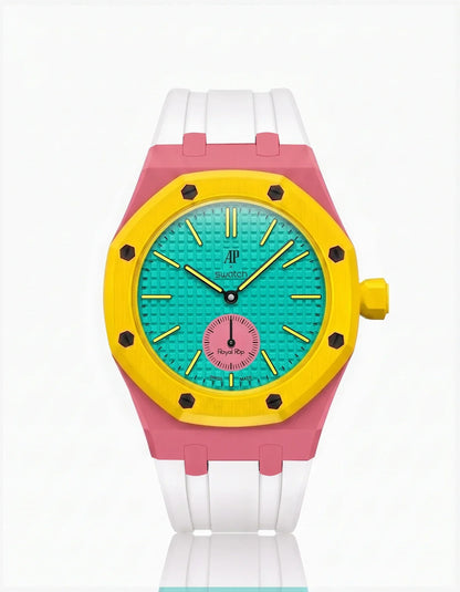 Silicone Strap & Bioceramic Case  Royal Pop Otg Roz(Customize  Colors)