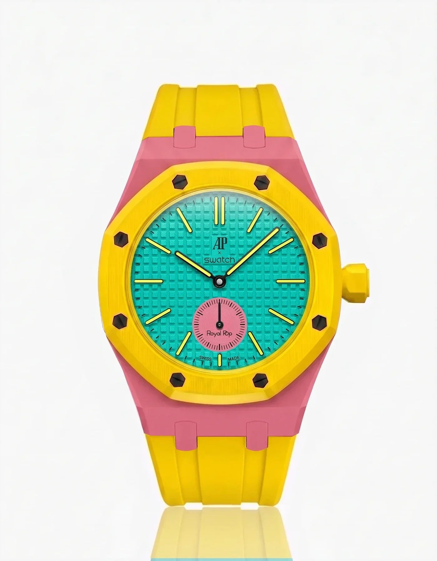 Silicone Strap & Bioceramic Case  Royal Pop Otg Roz(Customize  Colors)