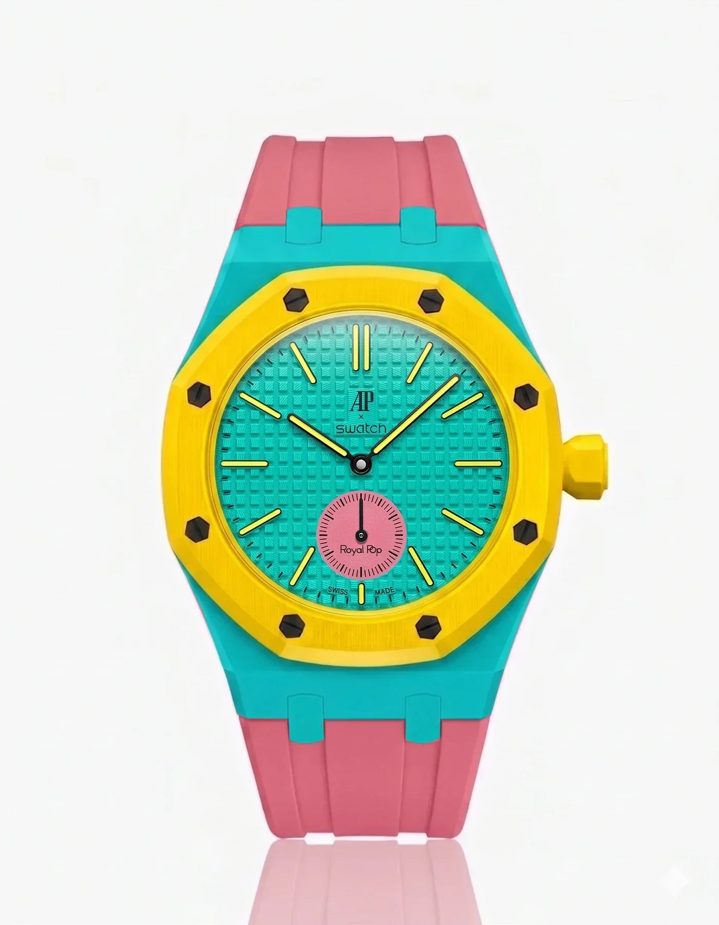Silicone Strap & Bioceramic Case  Royal Pop Otg Roz(Customize  Colors)