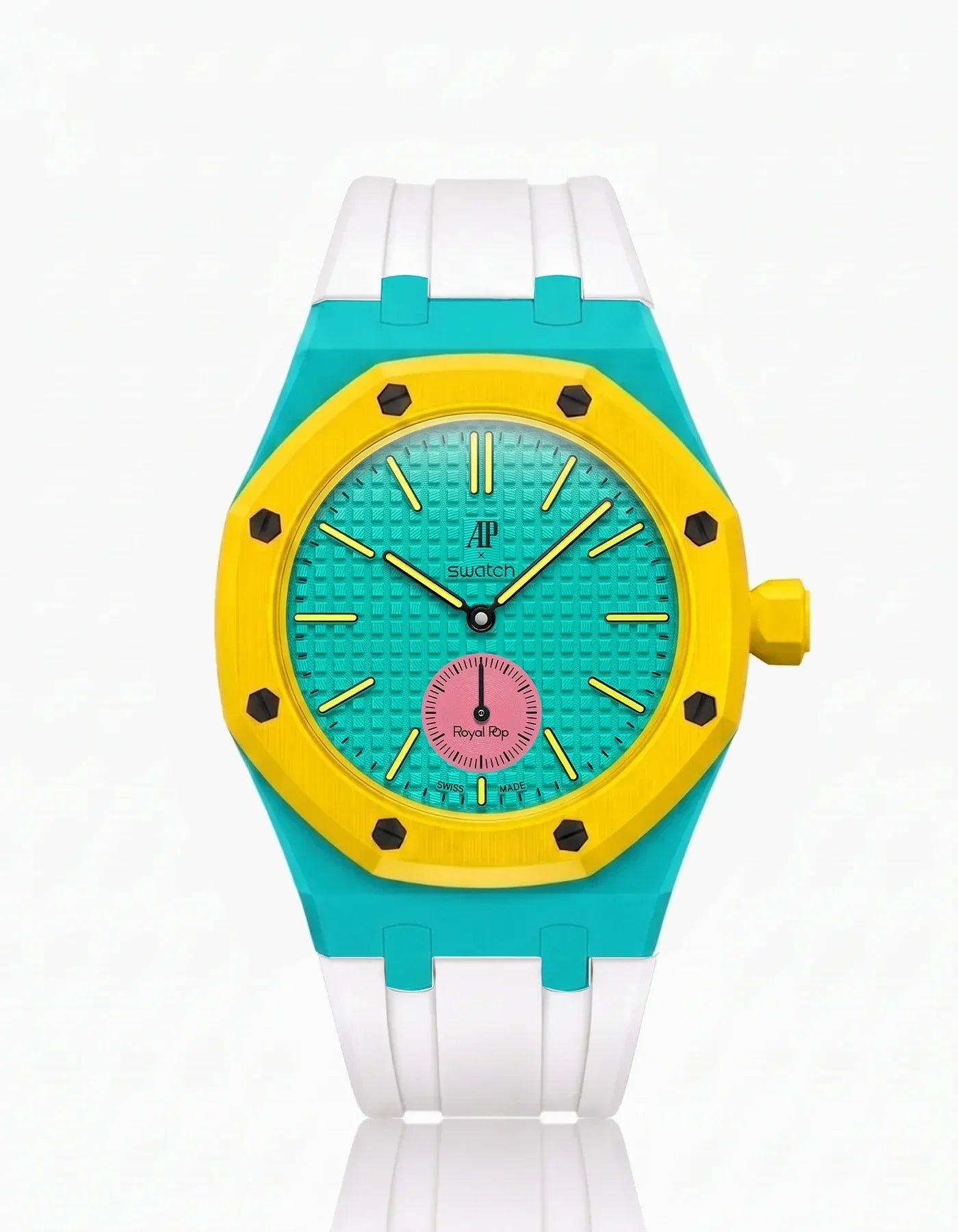 Silicone Strap & Bioceramic Case  Royal Pop Otg Roz(Customize  Colors)