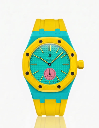 Silicone Strap & Bioceramic Case  Royal Pop Otg Roz(Customize  Colors)