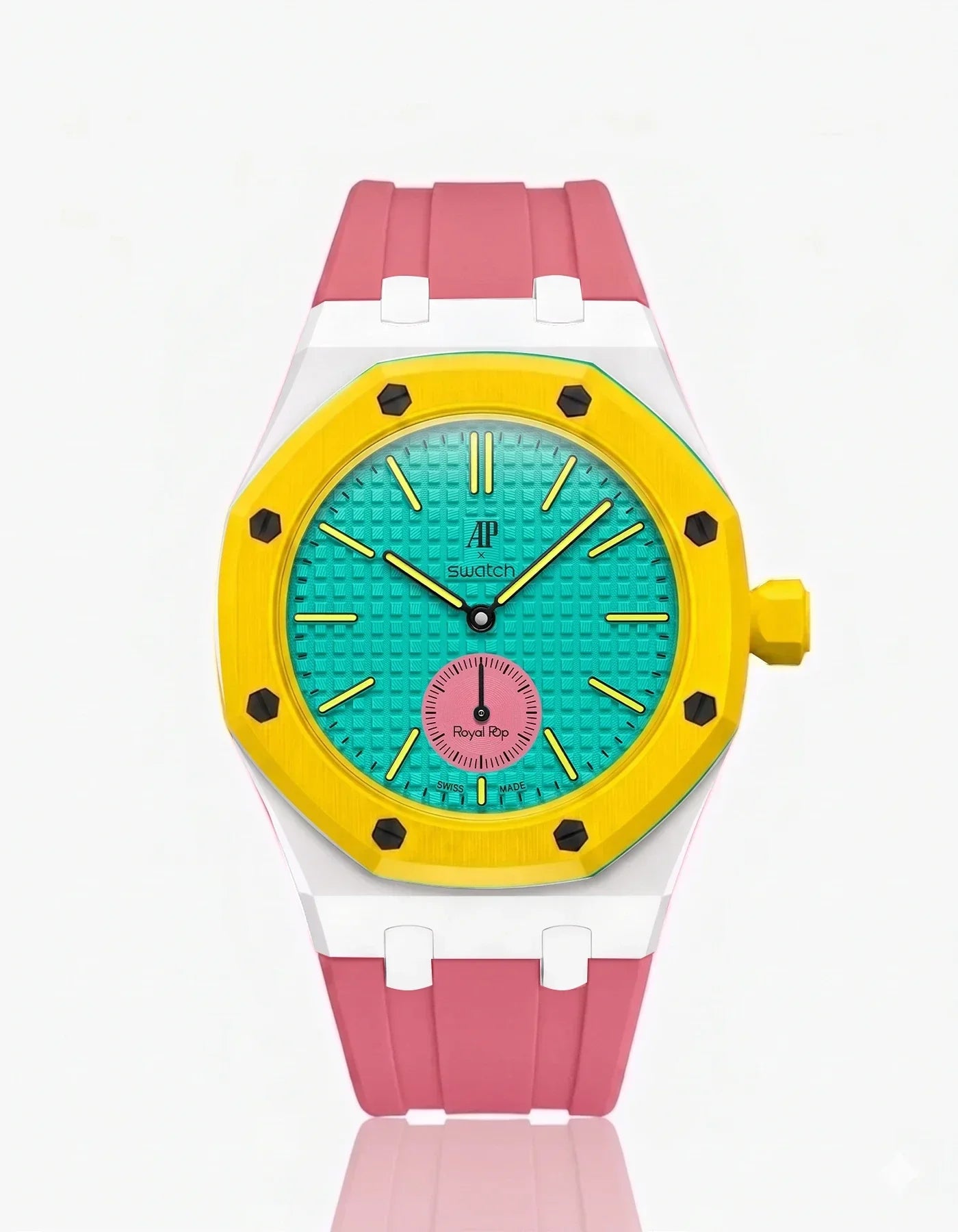 Silicone Strap & Bioceramic Case  Royal Pop Otg Roz(Customize  Colors)