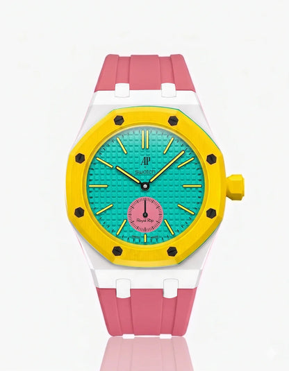 Silicone Strap & Bioceramic Case  Royal Pop Otg Roz(Customize  Colors)
