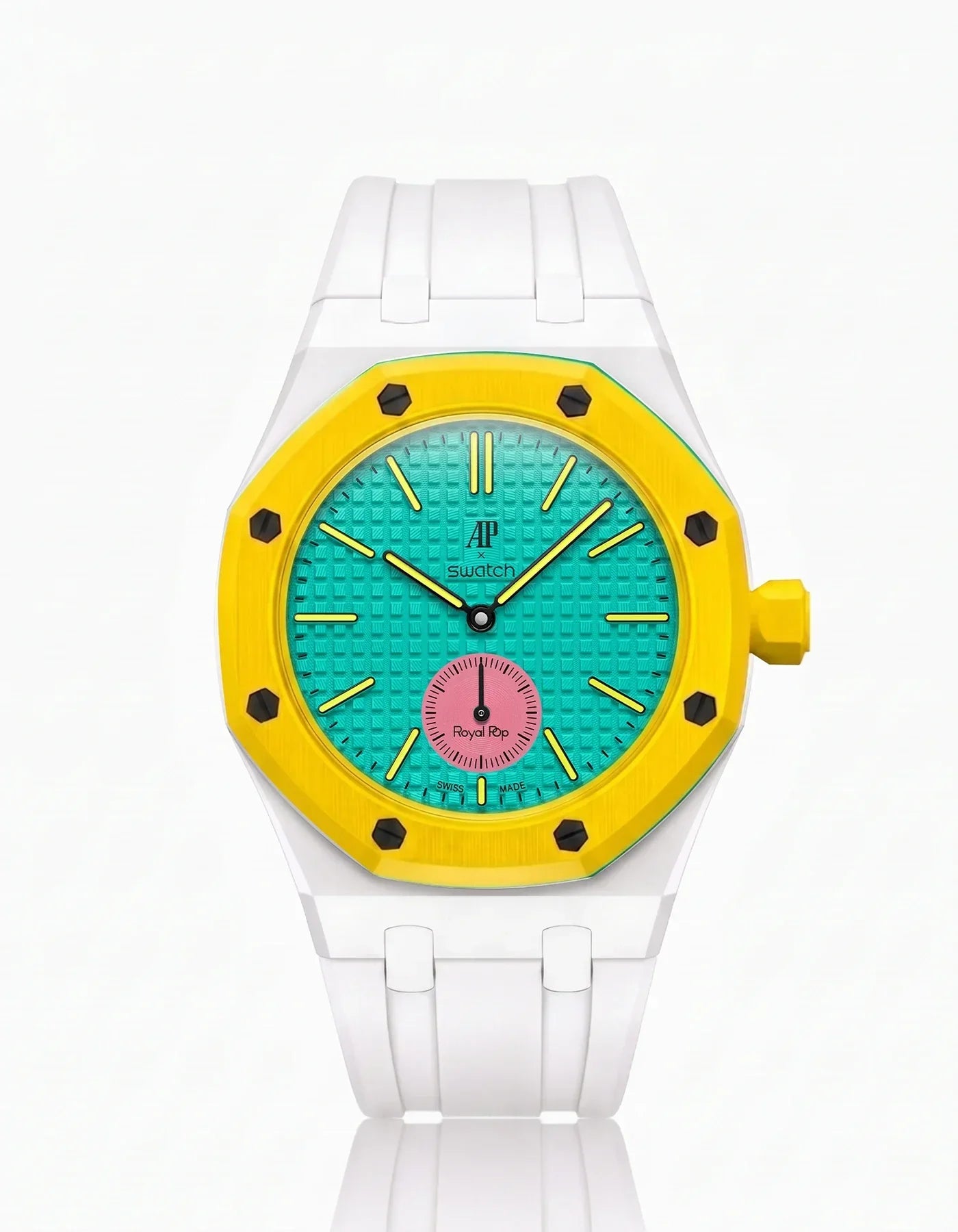 Silicone Strap & Bioceramic Case  Royal Pop Otg Roz(Customize  Colors)