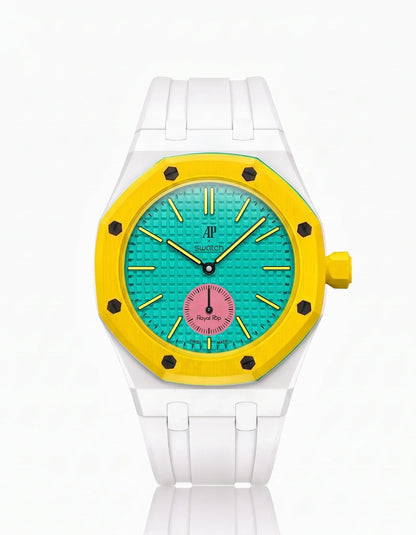 Silicone Strap & Bioceramic Case  Royal Pop Otg Roz(Customize  Colors)