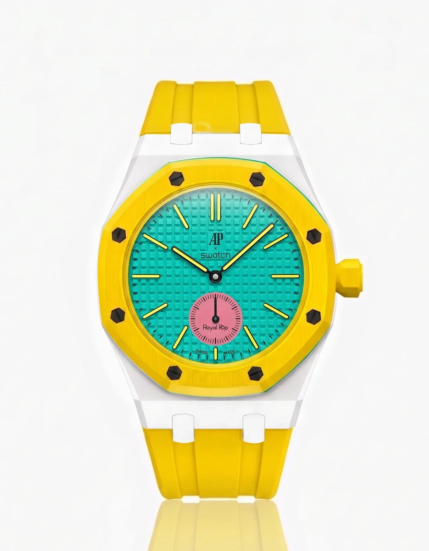 Silicone Strap & Bioceramic Case  Royal Pop Otg Roz(Customize  Colors)