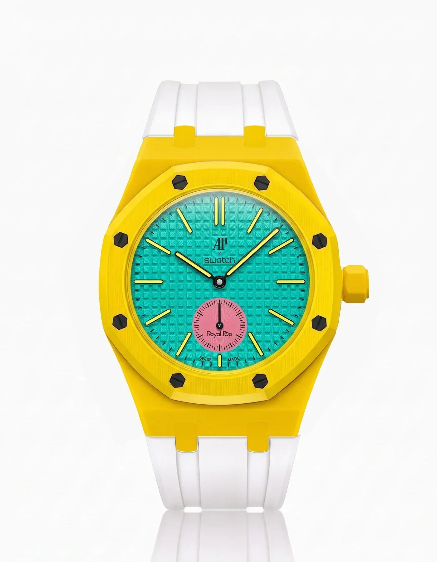 Silicone Strap & Bioceramic Case  Royal Pop Otg Roz(Customize  Colors)