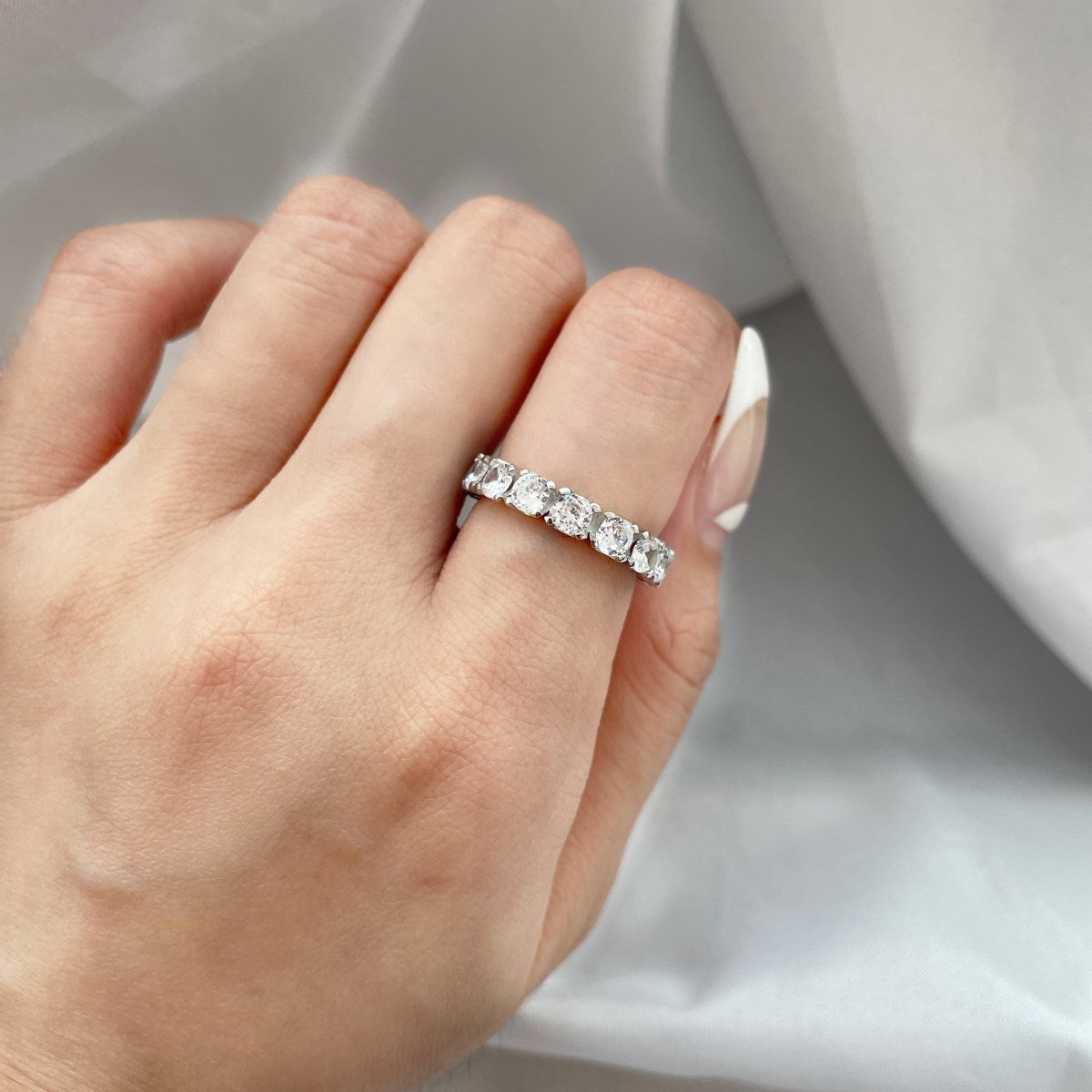 [OAK JURI]Eternity Round Cut Tennis Ring