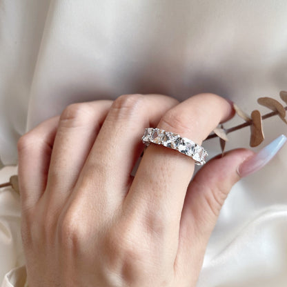 [OAK JURI]Elegant Princess Cut Tennis Ring