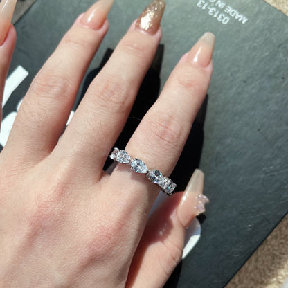 [OAK JURI]Exquisite Pear Cut Tennis Ring