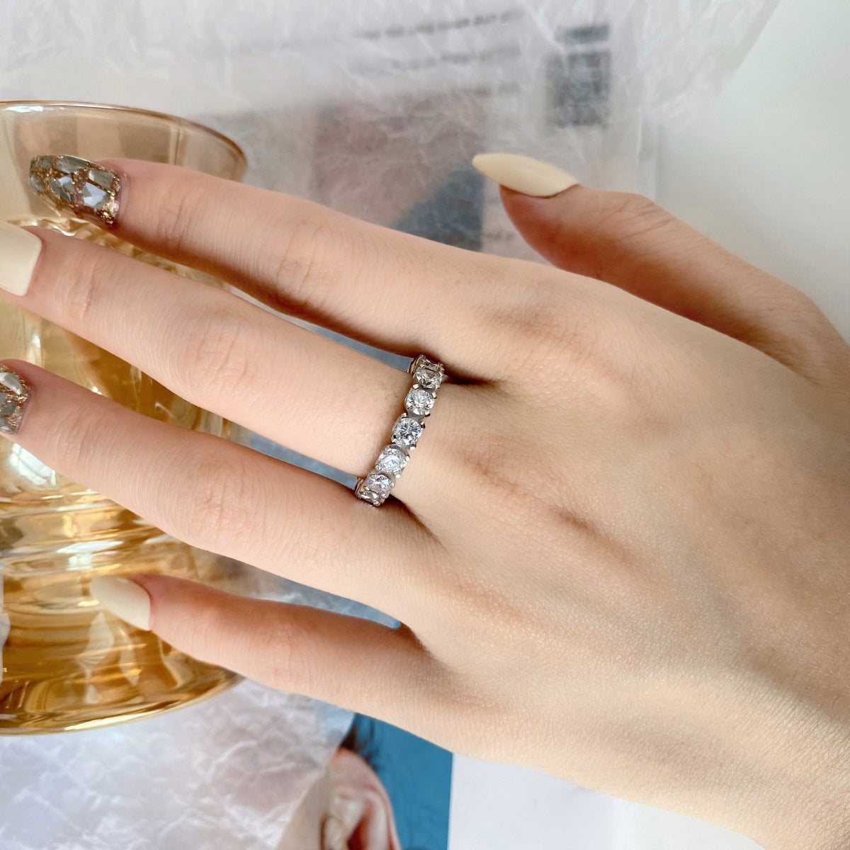 [OAK JURI]Eternity Round Cut Tennis Ring