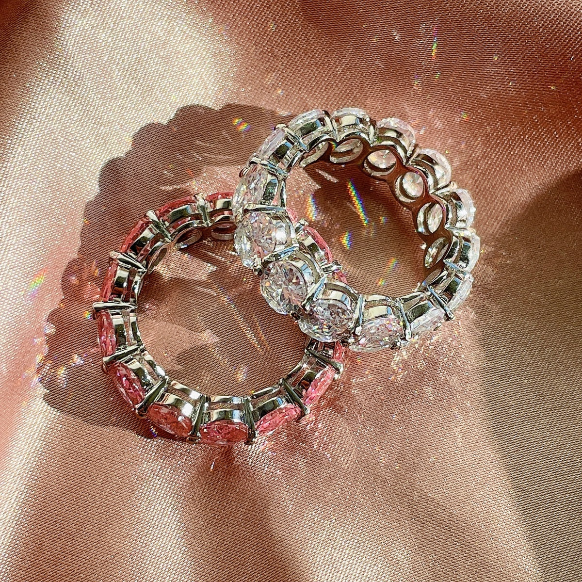 [OAK JURI]Dainty Elongated Cushion Cut Tennis Ring