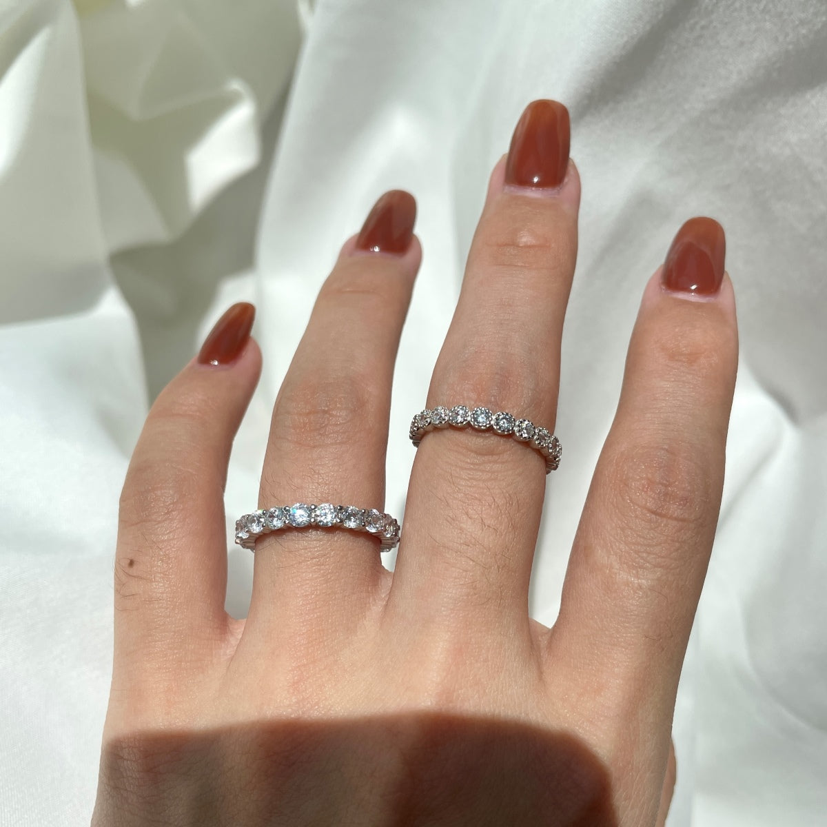 [OAK JURI]Sparkling Round Cut Tennis Ring