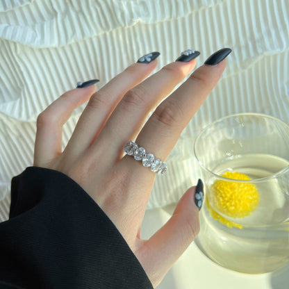 [OAK JURI]Dainty Elongated Cushion Cut Tennis Ring