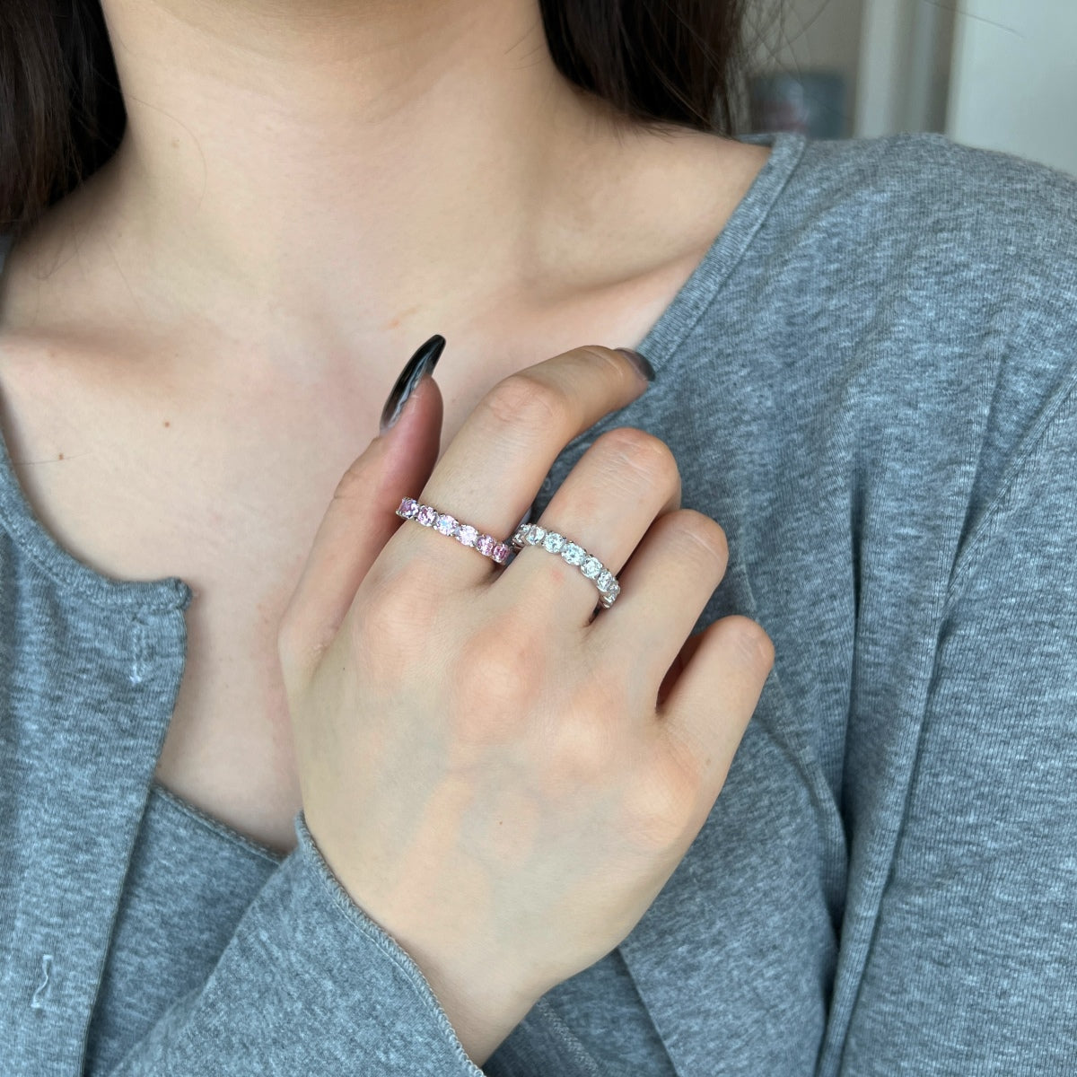 [OAK JURI]Eternity Round Cut Tennis Ring