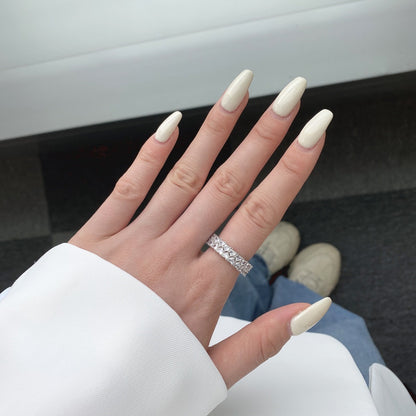 [OAK JURI]Sparkling Full Heart Ring