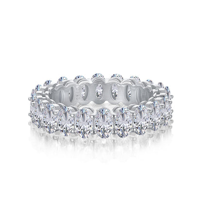 [OAK JURI]Ornate Oval Cut Tennis Ring