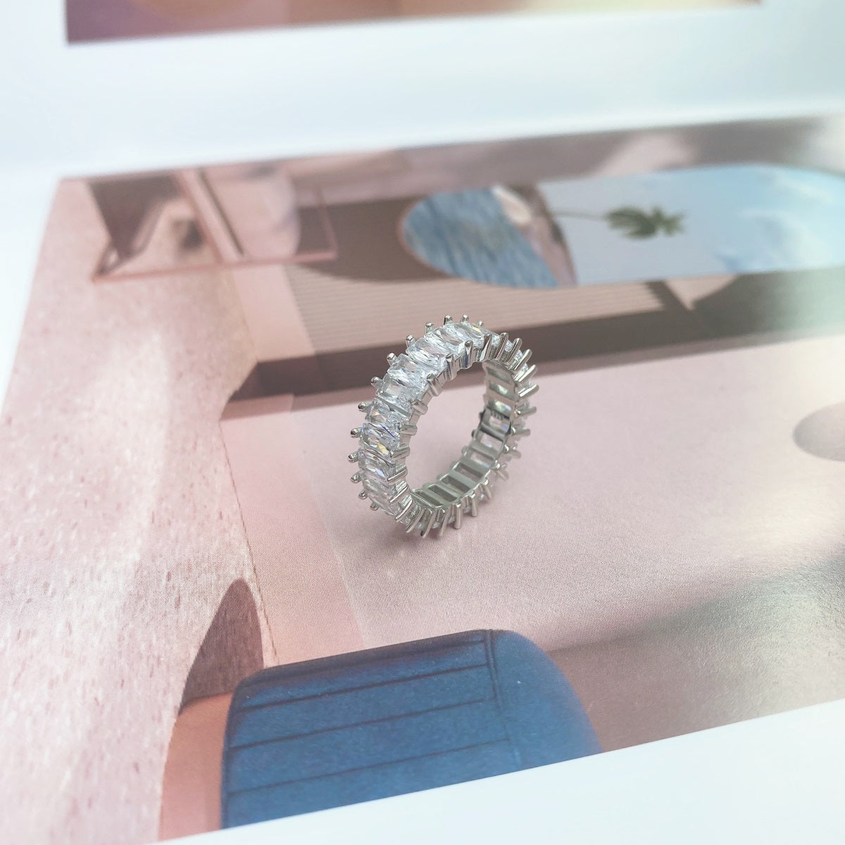 [OAK JURI]Unique Colorful Radiant Cut RIng