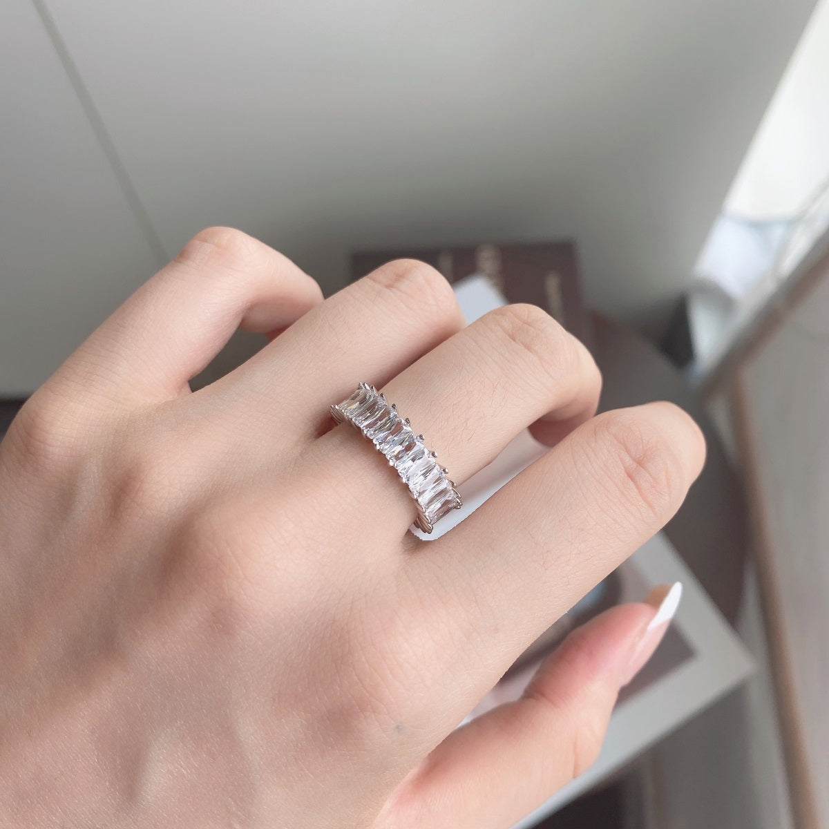 [OAK JURI]Unique Colorful Radiant Cut RIng