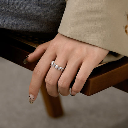 [OAK JURI]Delicate Multi Cut Ring