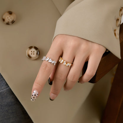 [OAK JURI]Delicate Multi Cut Ring