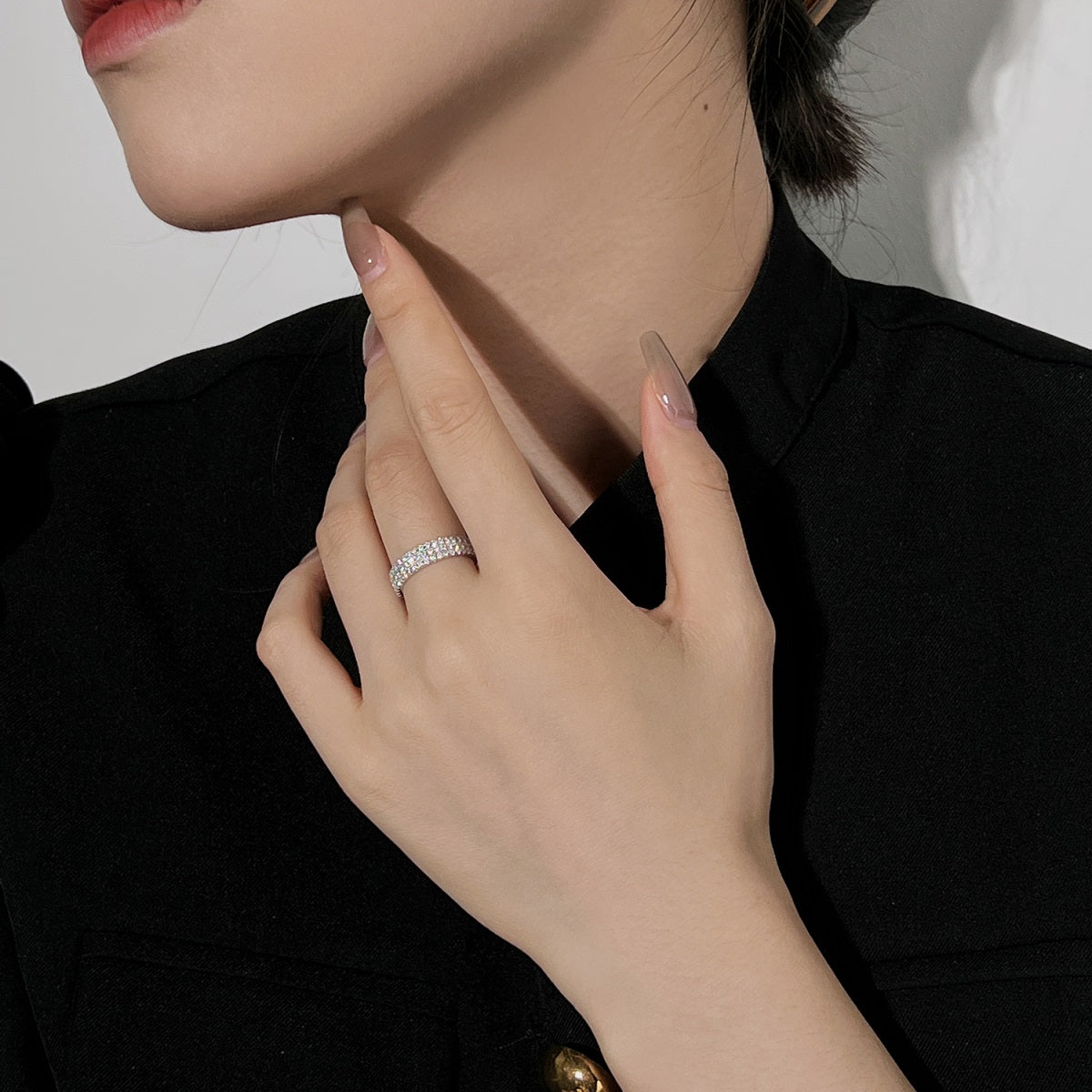 [OAK JURI]Dainty Round Cut Tennis Ring
