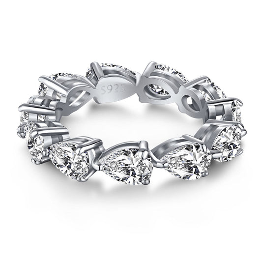 [OAK JURI]Exquisite Pear Cut Tennis Ring