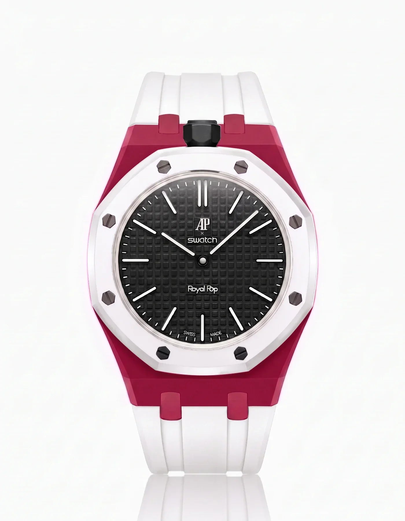 Silicone Strap & Bioceramic Case Royal Pop Ocho Negro(Customize  Colors)
