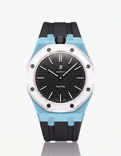 Silicone Strap & Bioceramic Case Royal Pop Ocho Negro(Customize  Colors)