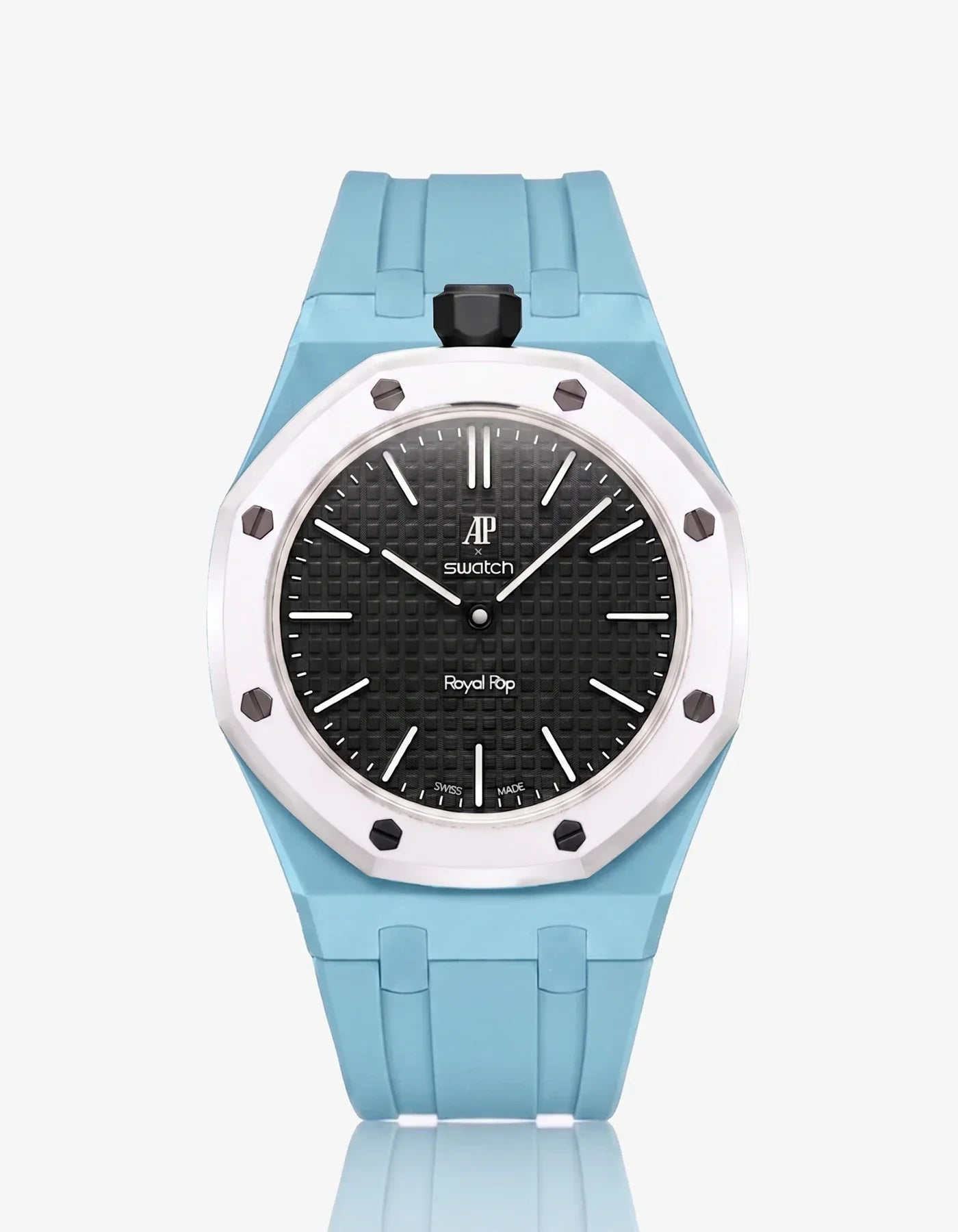Silicone Strap & Bioceramic Case Royal Pop Ocho Negro(Customize  Colors)