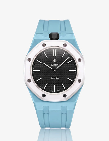 Silicone Strap & Bioceramic Case Royal Pop Ocho Negro(Customize  Colors)