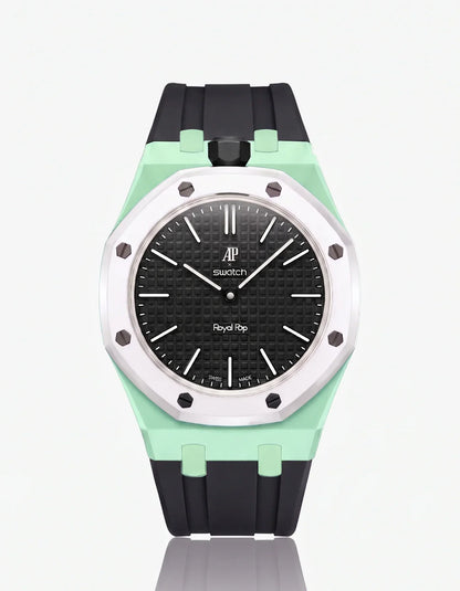 Silicone Strap & Bioceramic Case Royal Pop Ocho Negro(Customize  Colors)