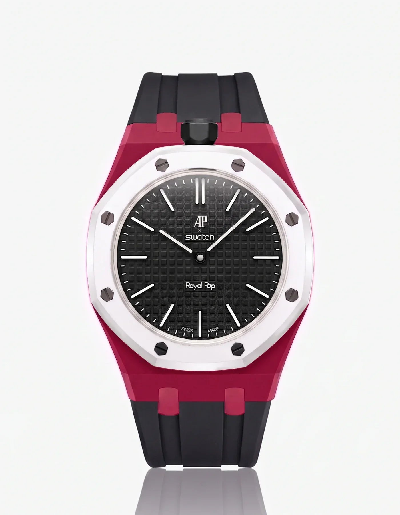 Silicone Strap & Bioceramic Case Royal Pop Ocho Negro(Customize  Colors)
