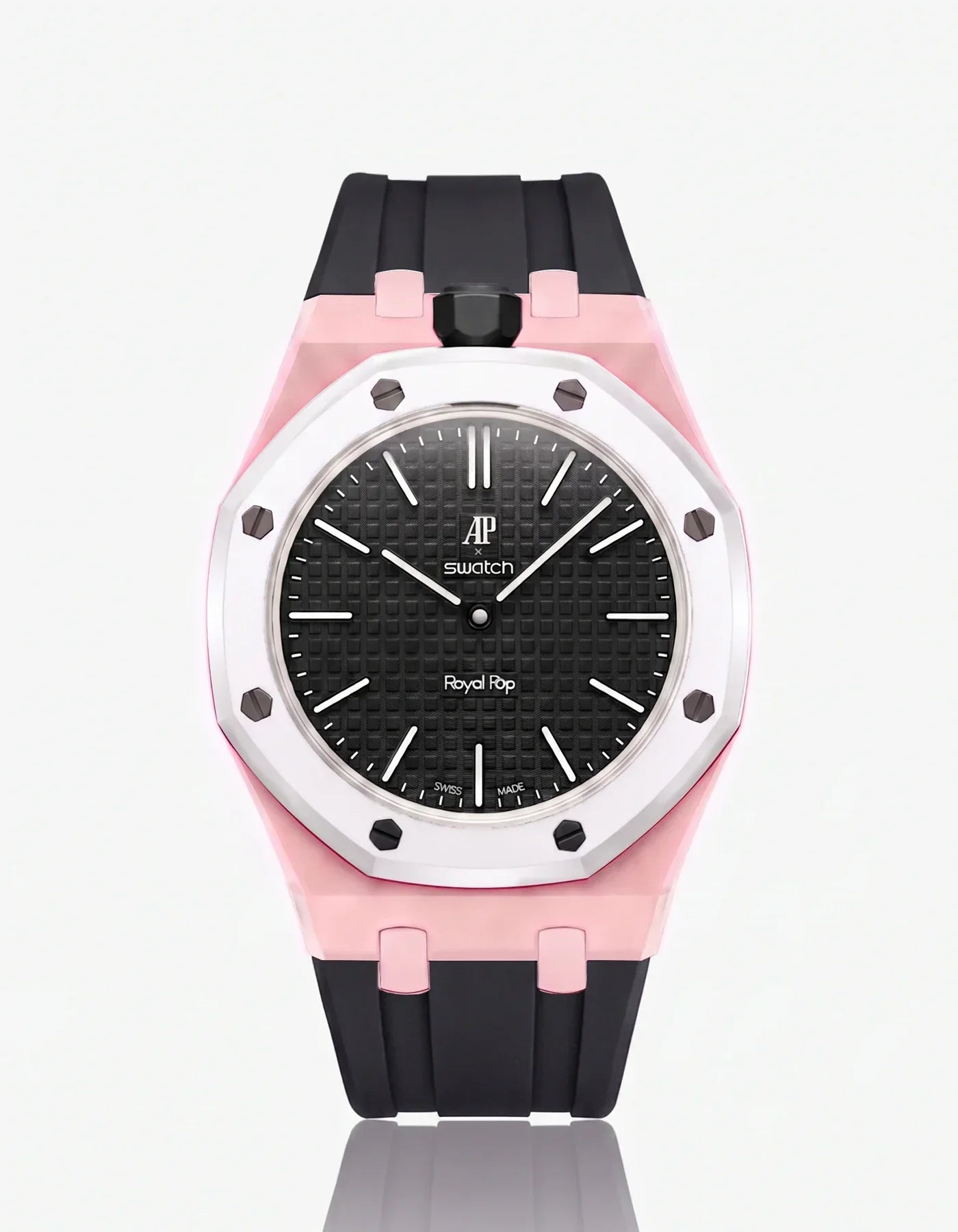 Silicone Strap & Bioceramic Case Royal Pop Ocho Negro(Customize  Colors)