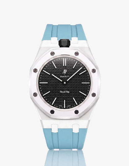 Silicone Strap & Bioceramic Case Royal Pop Ocho Negro(Customize  Colors)