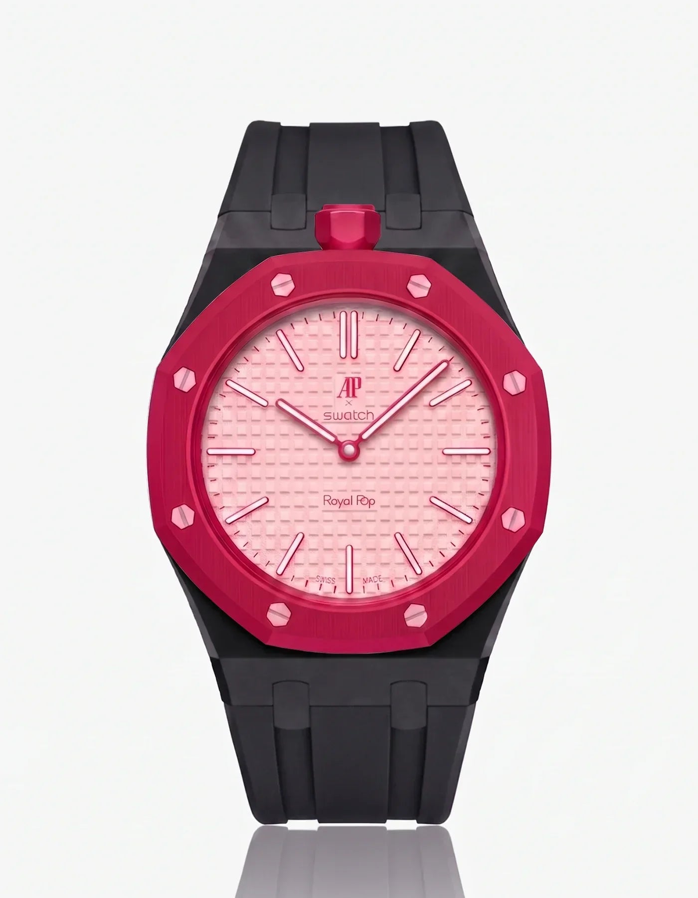 Silicone Strap & Bioceramic Case  Royal Pop Otto Rosso(Customize  Colors)