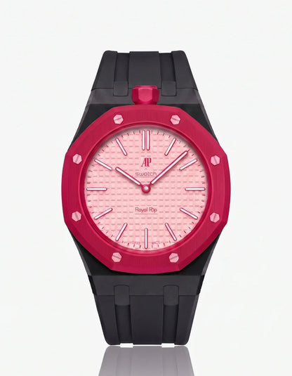 Silicone Strap & Bioceramic Case  Royal Pop Otto Rosso(Customize  Colors)