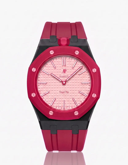 Silicone Strap & Bioceramic Case  Royal Pop Otto Rosso(Customize  Colors)