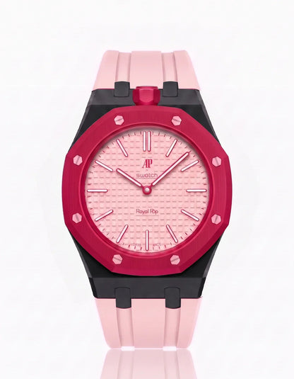 Silicone Strap & Bioceramic Case  Royal Pop Otto Rosso(Customize  Colors)