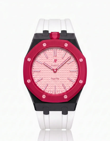 Silicone Strap & Bioceramic Case  Royal Pop Otto Rosso(Customize  Colors)