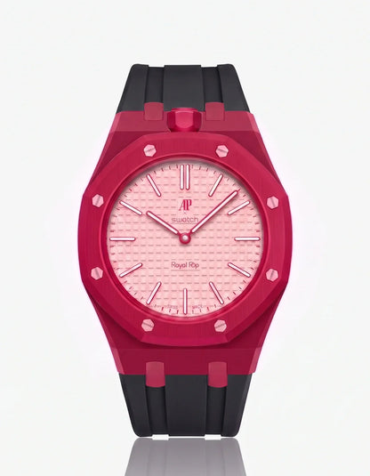 Silicone Strap & Bioceramic Case  Royal Pop Otto Rosso(Customize  Colors)