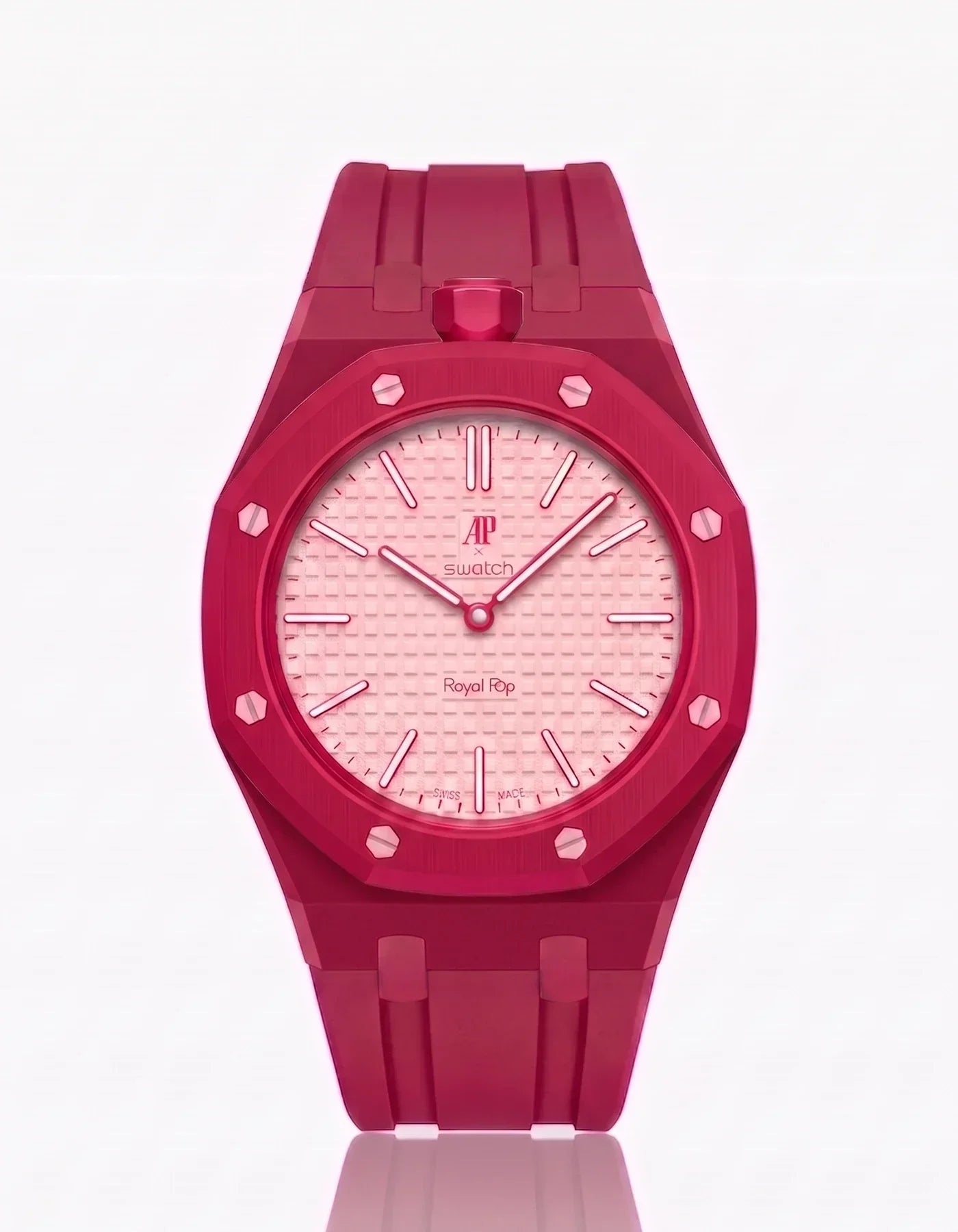 Silicone Strap & Bioceramic Case  Royal Pop Otto Rosso(Customize  Colors)