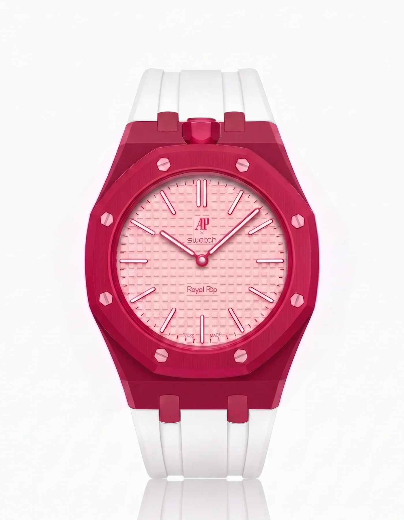 Silicone Strap & Bioceramic Case  Royal Pop Otto Rosso(Customize  Colors)