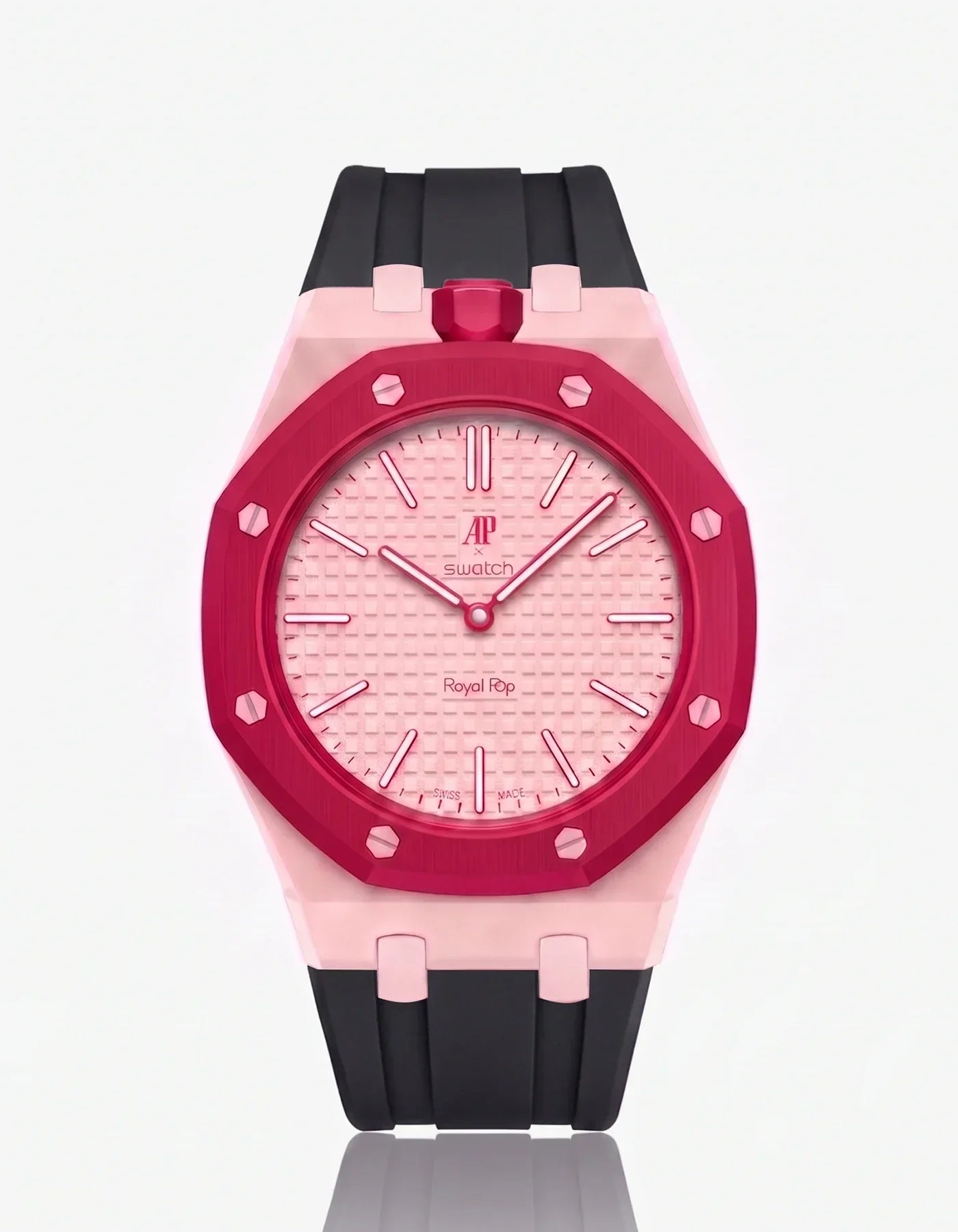 Silicone Strap & Bioceramic Case  Royal Pop Otto Rosso(Customize  Colors)
